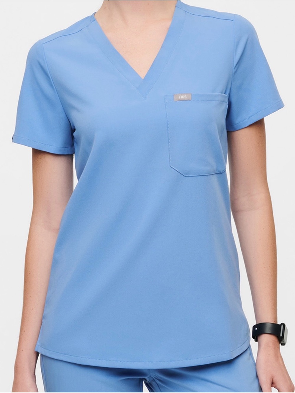 Figs Women’s Caterina Scrub Top in Ceil Blue XS